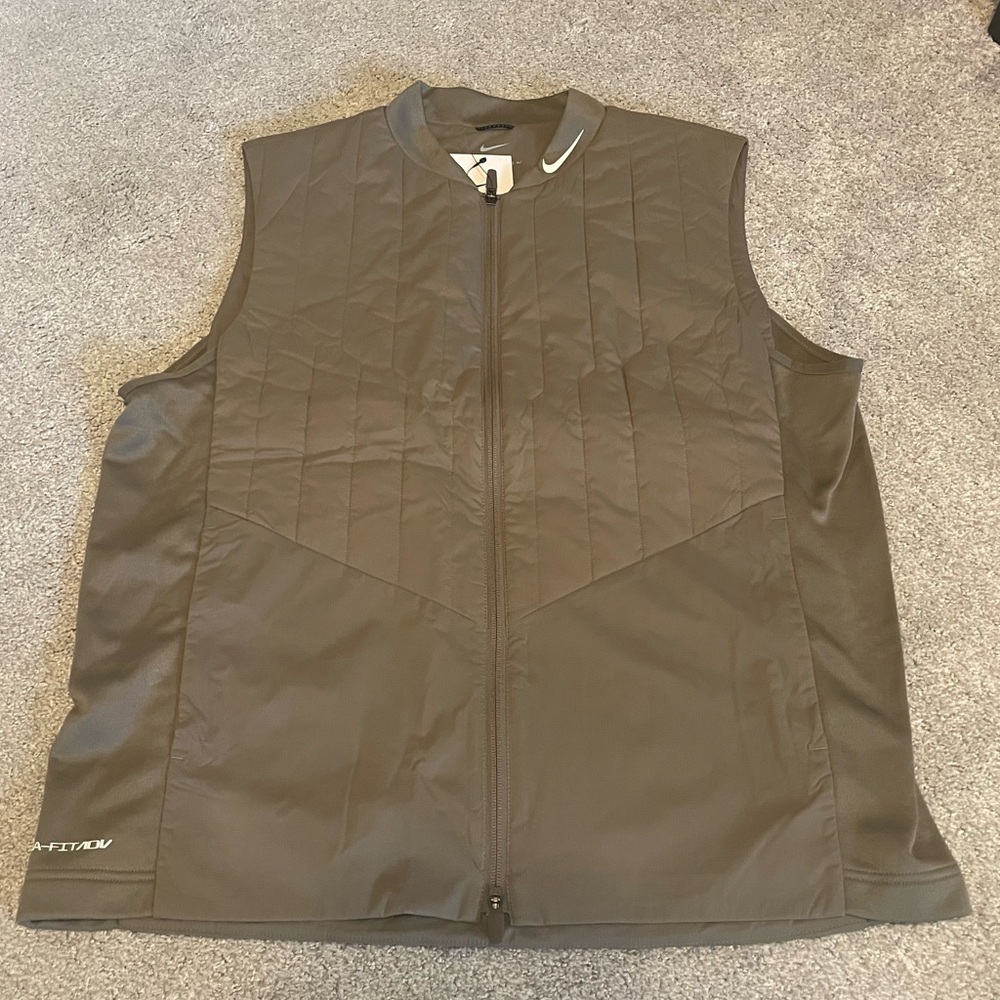 Nike Golf Therma-fit ADV Vest Jacket Water Repellent - Light Brown - Men’s Large